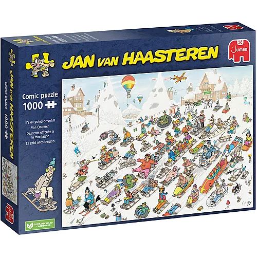 Jumbo Puzzle Jan van Haasteren - It's all going downhill - 1000 Teile