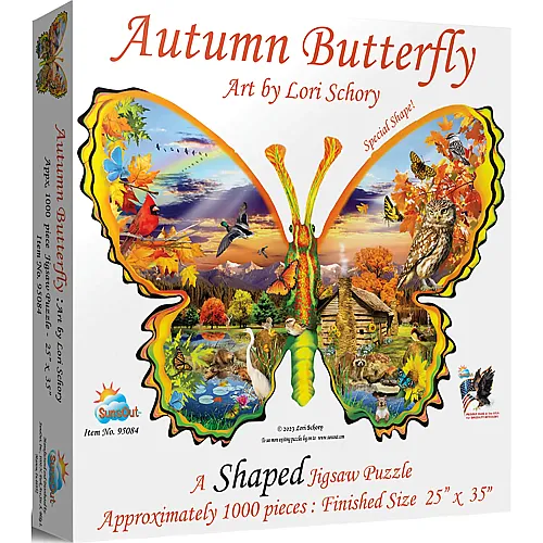 SunsOut Puzzle Herbst Schmetterling - 1000 Teile