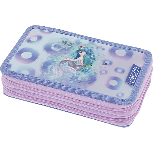 Herlitz Etui mit 2 F�chern, gef�llt