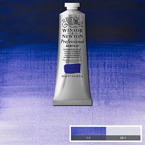 Winsor & Newton W&n Prof. Acrylfarbe 60ml Tube Ultramarin Violett