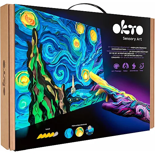 Okto 3D Mal-Kreativset Sternennacht Modellierset auf Leinwand