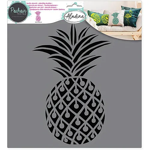 Aladine Textilschablone Ananas