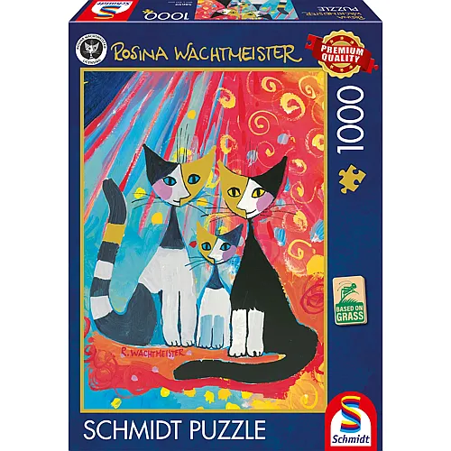 Rosina Wachtmeister - Gl�ckliche Katzenfamilie 1000Teile