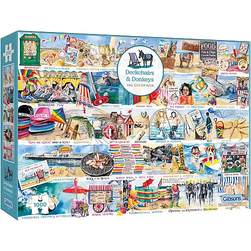 Gibsons Puzzle Deckchairs and Donkeys (1000Teile)