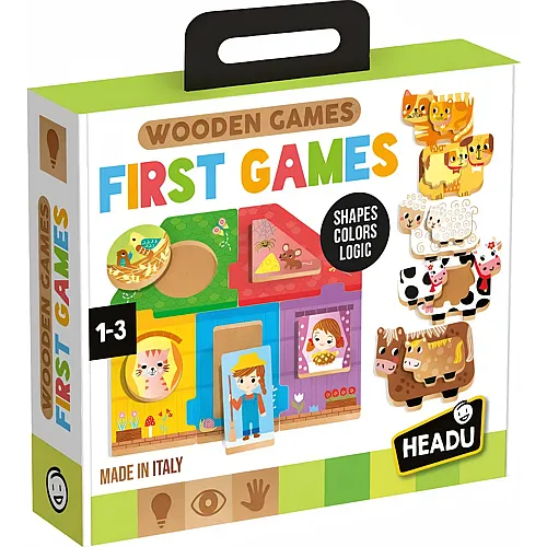 Headu Wooden Games First Games Multilingual