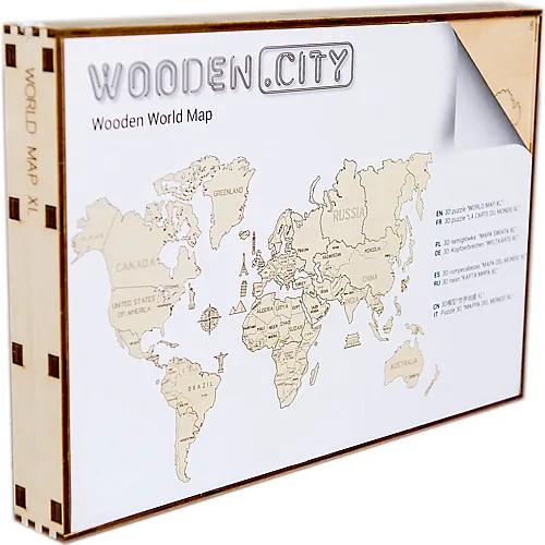 Wooden City Weltkarte XL - 48 Teile