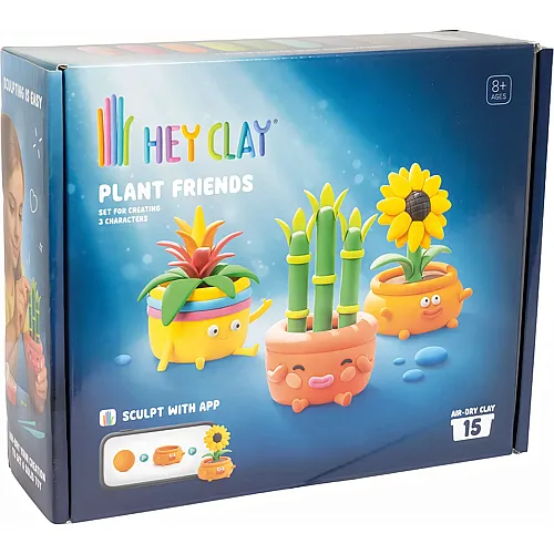 HEY Clay Pflanzen 15 Dosen, d/e selbsttrocknende Knete