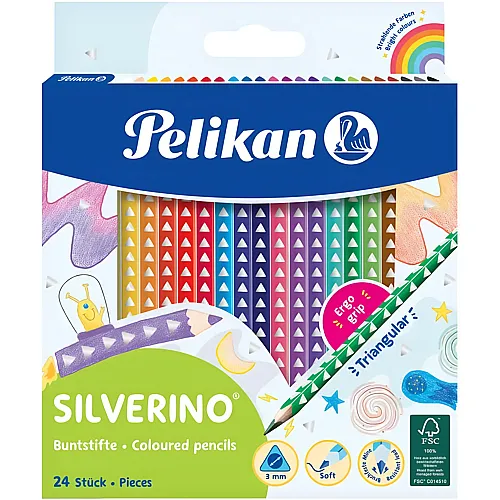 Pelikan Buntstifte dreieckig Silverino (24Teile)