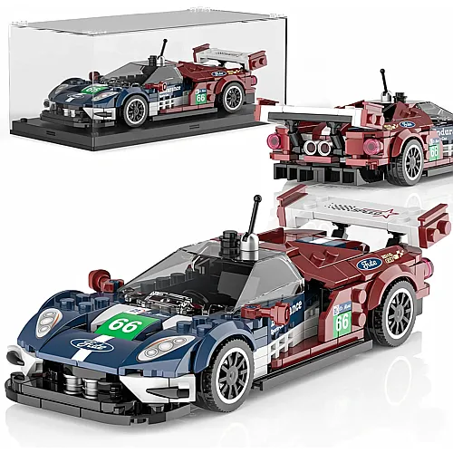 Mould King Speed Champion Rennwagen-Bausatz mit Acryl Vitrine 27103
