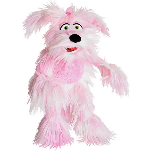 Living Puppets Handspieltiere Handpuppe Andi-Schnulze der rosa Hund - 60 cm