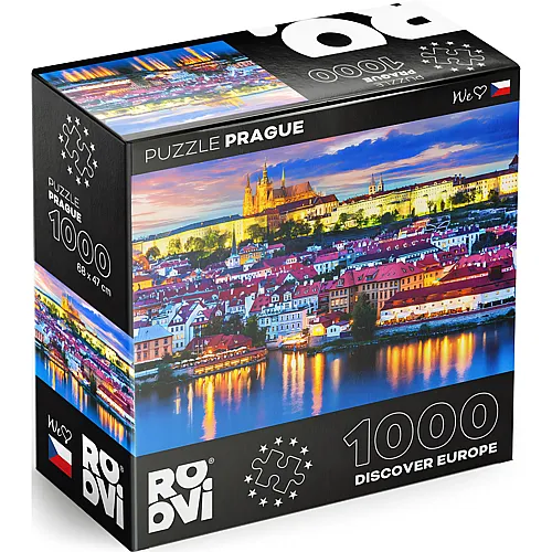 Roovi Puzzle Discover Europe Prag, Tschechische Republik - 1000 Teile