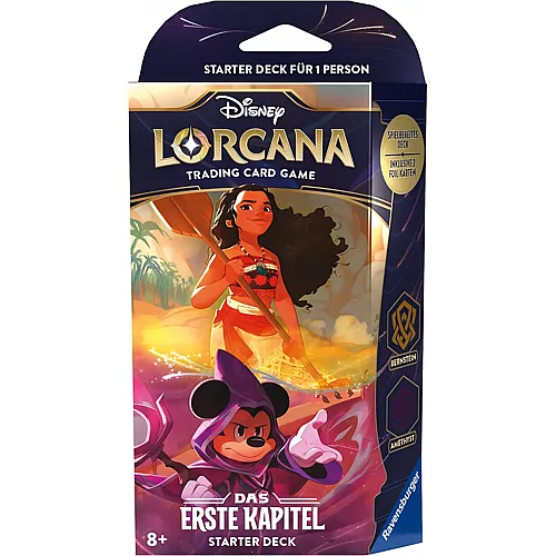 Ravensburger Disney Lorcana Das Erste Kapitel - Starter Deck Bernstein und Amethyst - Deutsch