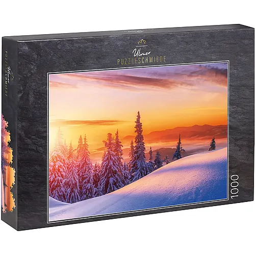 Ulmer Puzzleschmiede Winterliche Landschaft in der Morgensonne - 68 x 48 cm