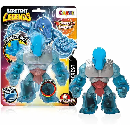 CRAZE STRETCHY LEGENDS Silvercrest - Elastische Actionfiguren f�r Kinder, Dehnbare Superhelden Figuren zu Sammeln mit Schleimf�llung