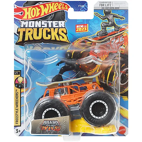 Hot Wheels Monster Trucks Board Wild Freestyle Wreckers (1:64)