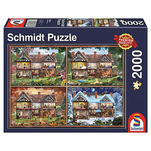 Schmidt Puzzle Jahreszeiten-Haus (2000Teile)