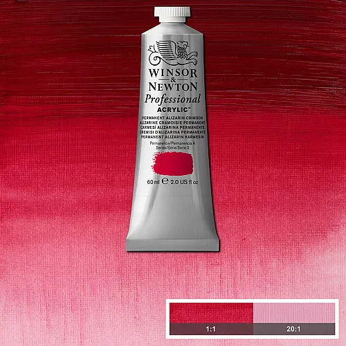 Winsor & Newton W&n Prof. Acrylfarbe 60ml Tube Permanent Alizarinkarmesin