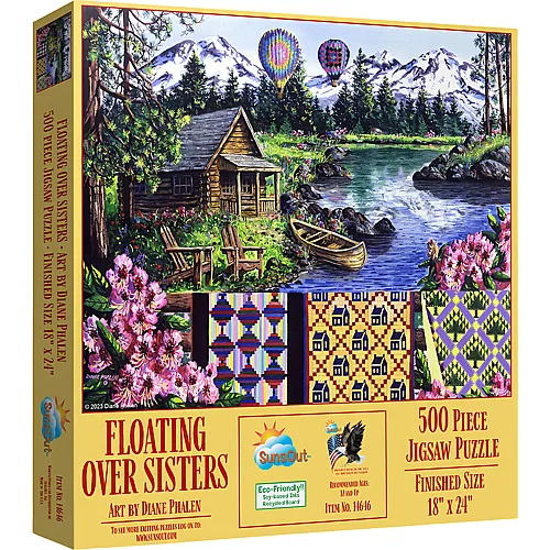 SunsOut Puzzle Diane Phalen Floating over Sisters - 500 Teile