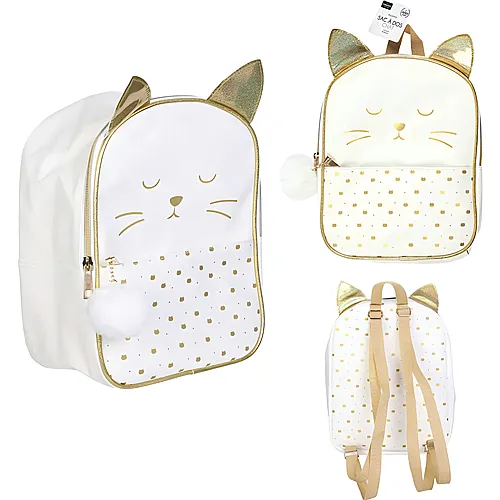 Rucksack Katze weiss