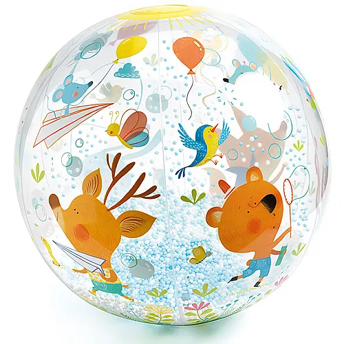 Djeco Ball Bubbles, mit kleinen Perlen (35cm)