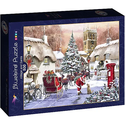 Bluebird Puzzle Village and Santa (500Teile)