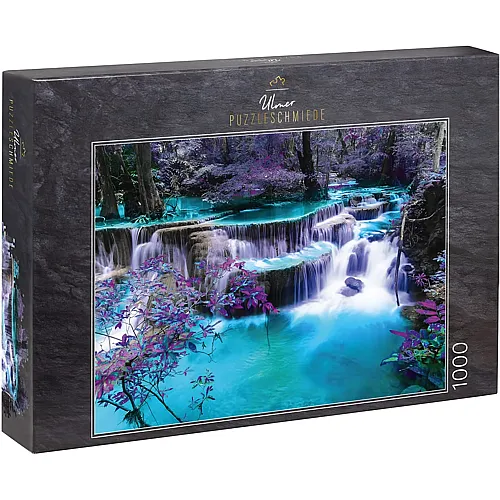 Secret Place - Wasserfall mit mysthisch leuchtenden Farben - 1000 Teile