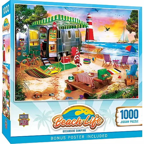 Master Pieces Puzzle Beach Life Camping am Strand - 1000 Teile
