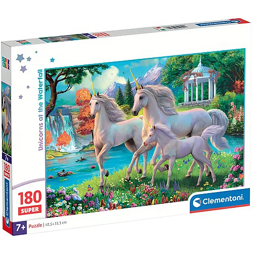Einh�rner mit Wasserfall - 180 Teile