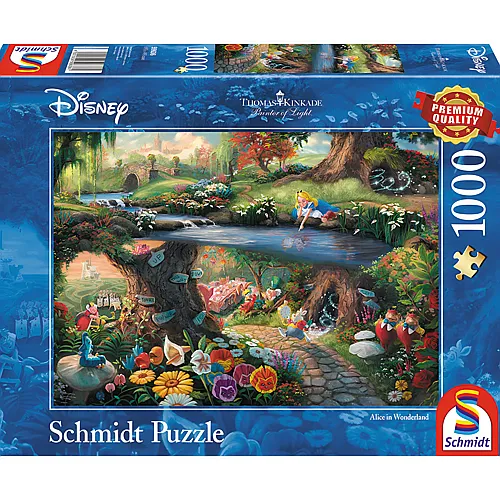 Schmidt Puzzle Thomas Kinkade Disney Alice im Wunderland (1000Teile)
