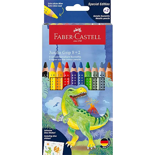 Faber-Castell Farbstift Jumbo Grip Set Dino (10Teile)