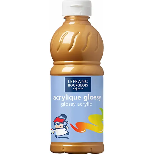 Lefranc Bourgeois Lfb Glossy Acrylfarbe 500ml Flasche - Gold