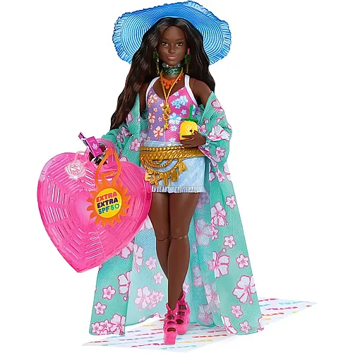 Barbie Extra Fly Strand Puppe mit Strandmode