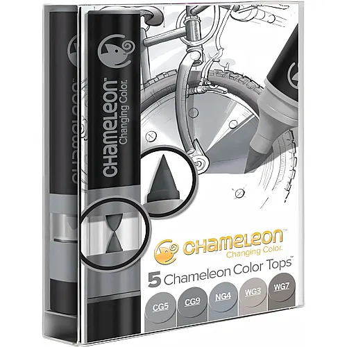 Chameleon 5-pen Tops Gray Tones Set