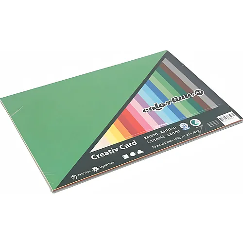 Cartoncino colorato A4, 30 fogli