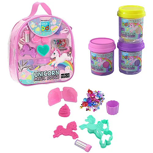 Einhorn Knete-Set im Rucksack