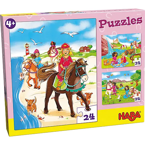HABA Puzzle Pferdefreundinnen (3x24)