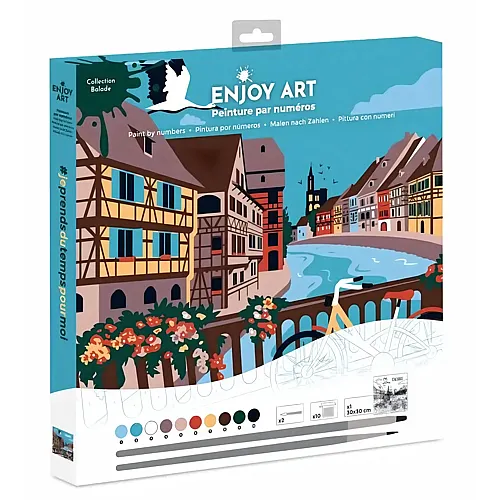 OZ International Enjoy Art Peinture N� 30x30cm Balade Alsace