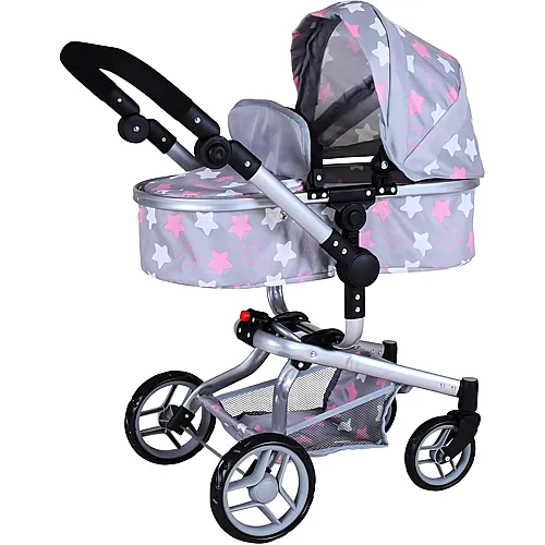 Knorrtoys Puppenwagen Boonk Star Grey Pink
