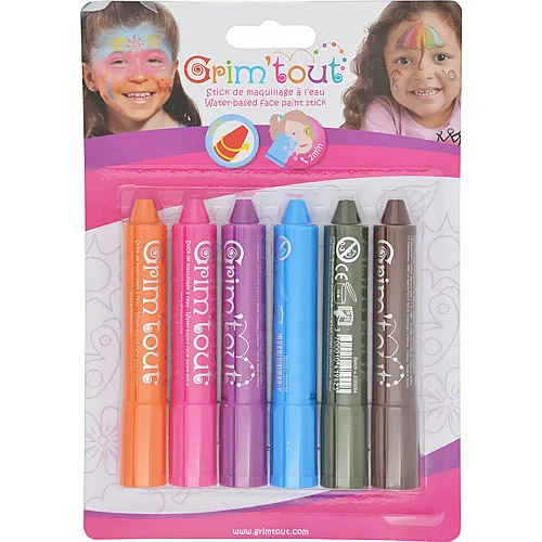 Grim'tout 6 Sticks Couleurs Arc-en-ciel