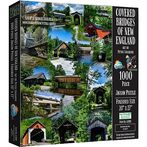 SunsOut Puzzle Peter Cosgrove Covered Bridges of New England (1000Teile)