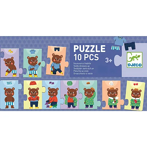 Djeco Puzzle Duo Teddyb�r zieht sich an