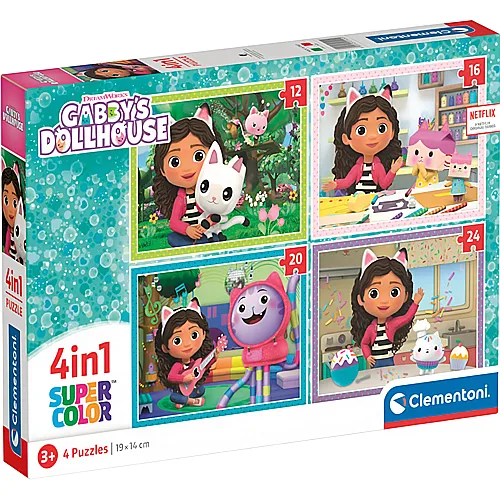 Clementoni Puzzle Gabby's Dollhouse 4in1 (12,16,20,24)