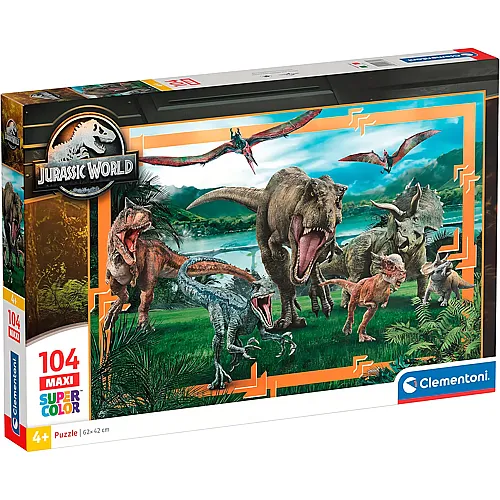 Clementoni Puzzle Supercolor Maxi Jurassic World - 104 Teile