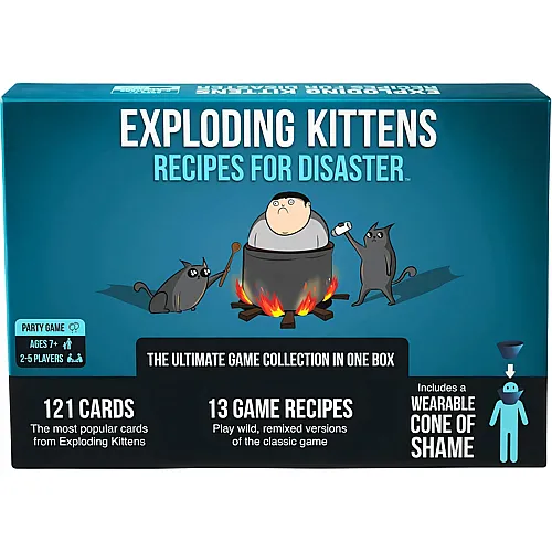 Exploding Kittens Recipes for Disaster - The Ultimate Collection with 13 New Ways to Play, 2-5 Players - Ages 7+, Adults and Kids Card Game, Great for Family Gatherings, Game Night Disaster Edition