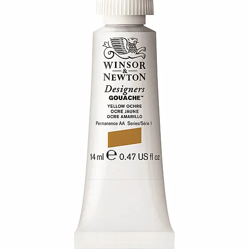 Winsor & Newton W&n Designers Gouache 14ml Tube Gelber Ocker