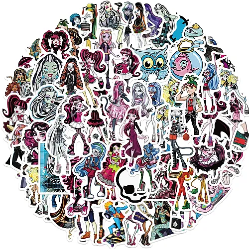 AUCEKO 70 St�ck Monster High Aufkleber Pack Monster High Sticker Set wasserdichte Vinyl Sticker f�r Laptop Kinder Autos