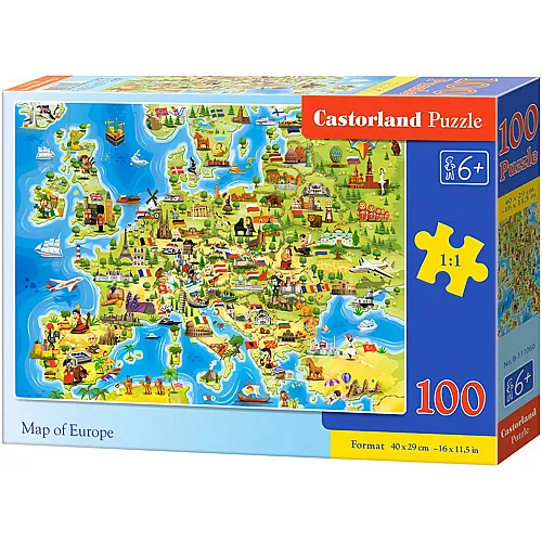 Castorland Puzzle Europakarte - 100 Teile