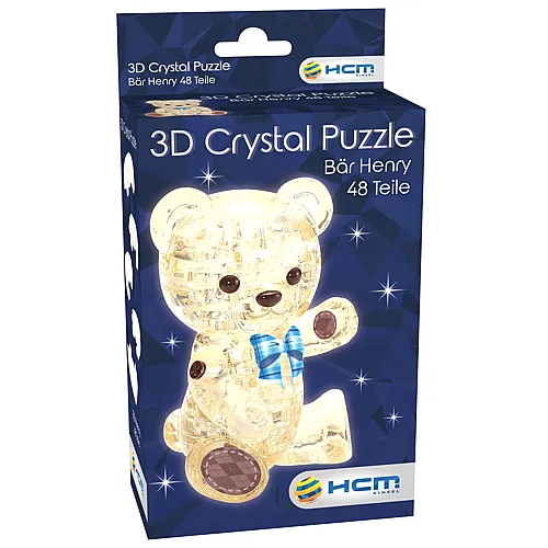 HCM Kinzel Crystal Puzzle 3D B�r Henry Hellbraun - 48 Teile