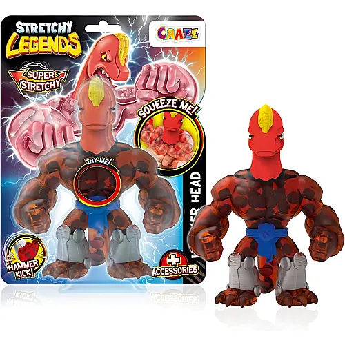 CRAZE STRETCHY LEGENDS Hammer Head - Elastische Actionfiguren f�r Kinder, Dehnbare Superhelden Figuren zu Sammeln mit Schleimf�llung