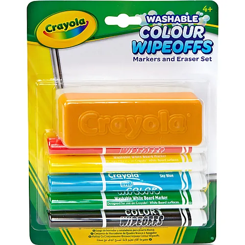 Crayola Dry Wipeoffs Marker mit Radiergummi - 5 Teile